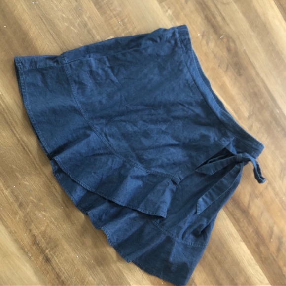 NWOT BCBGeneration Denim Faux Wrap Skirt - Picture 8 of 8